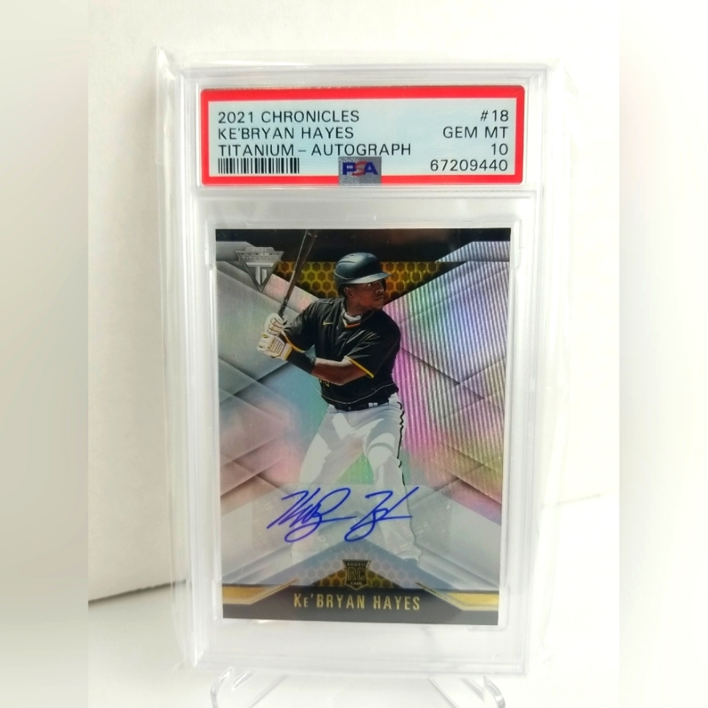 2021 Ke'Bryan Hayes RC Auto Panini Chronicles Titanium #18 - PSA 10 GEM MINT
